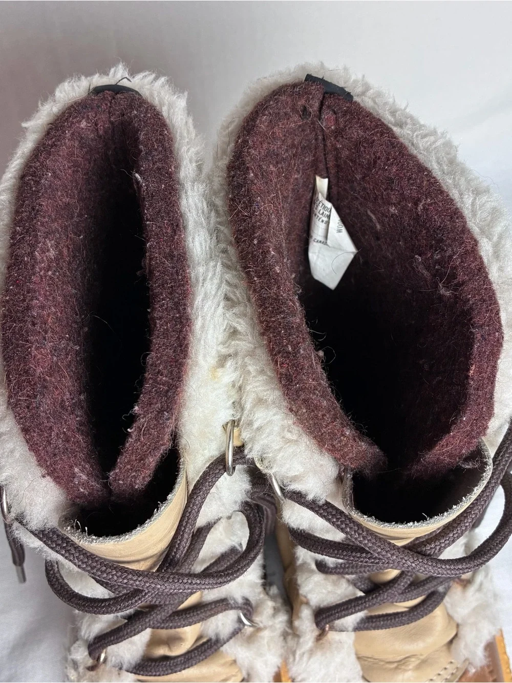Vintage Sorel Nanook Kaufman Boots Leather Shearling Winter Duck Boots Womens 8